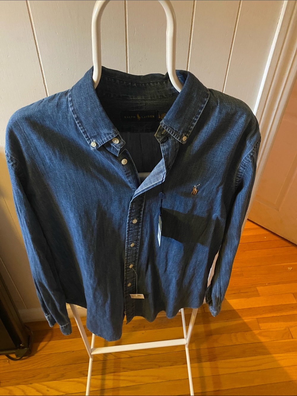 Ralph Lauren Men’s Classic Denim  Fit Shirt  size L new